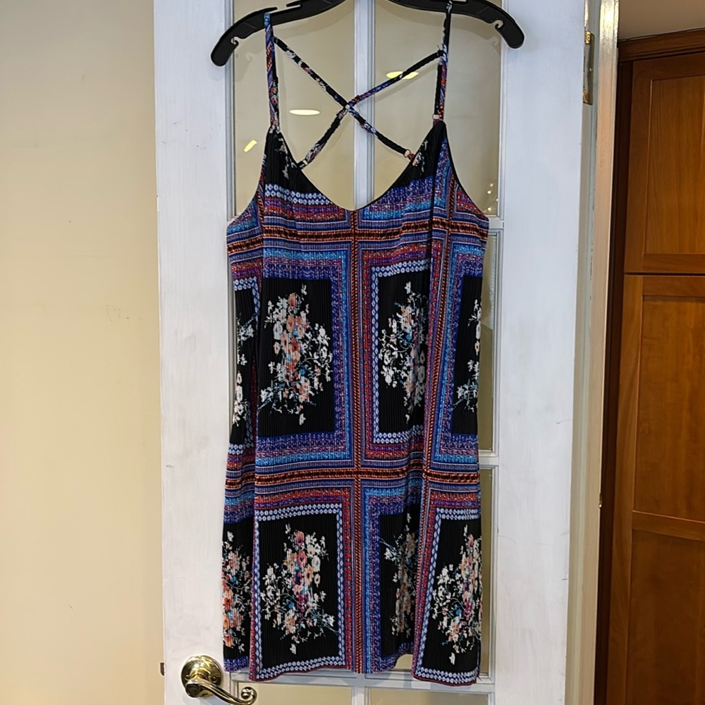 Socialite Pleated Dress, Size L